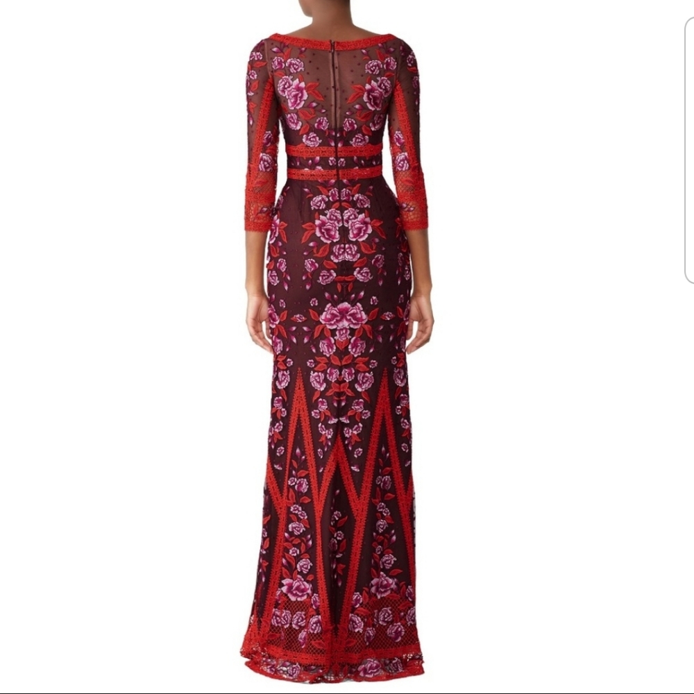 Marchesa Notte Crimson Red Gown - Picture 2 of 8